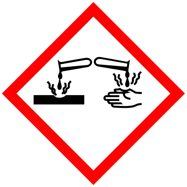 Pittogramma GHS05-Corrosivo