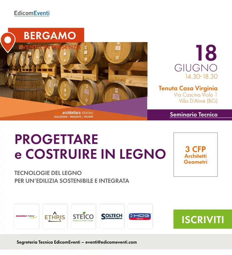 Seminario tecnico Progettare e costruire con il legno - 18 giugno 2025